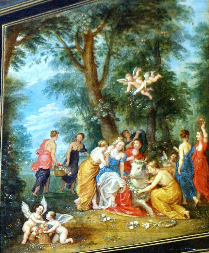 II - Apelle dipinge Campaspe, Mauritshuis, The Hague, The Netherlands, dettaglio 3